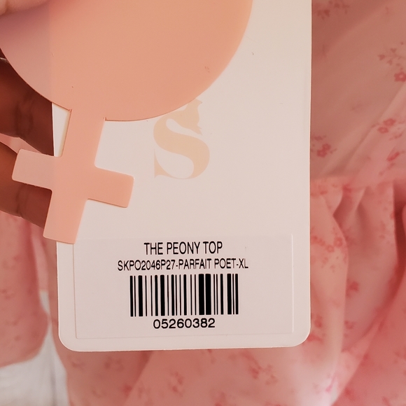 NWT Selkie Pink and white Parfait Poet top - Picture 7 of 10